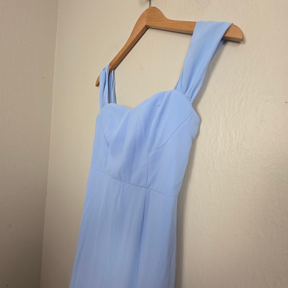 NWT Lulus Magical Magnetism Light Blue Off The Shoulder Maxi Dress Small - Picture 7 of 12